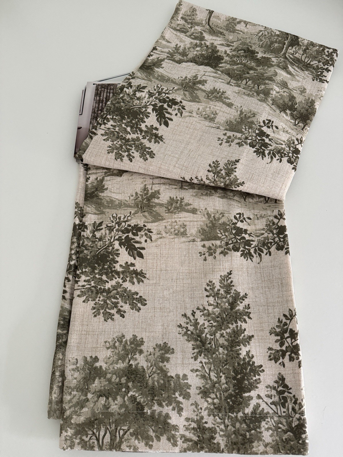 New ENVOGUE Window Curtains 2 Panels 37 x 96″ Beige Olive Green Drapers Back Tab