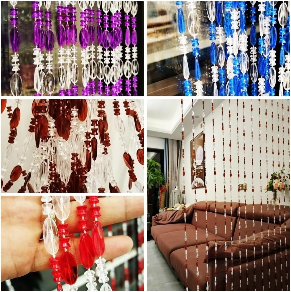 Beaded Curtain Doorways Acrylic Hanging Door Beads String Curtains Tassel Room D