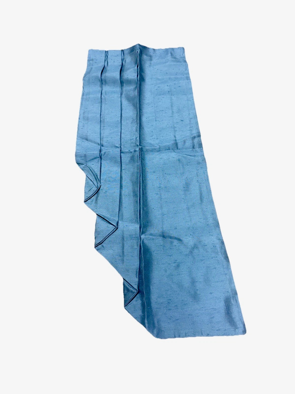 Pair (left and right) Vintage JC Penney Curtains Cascade Valances Woven Blue