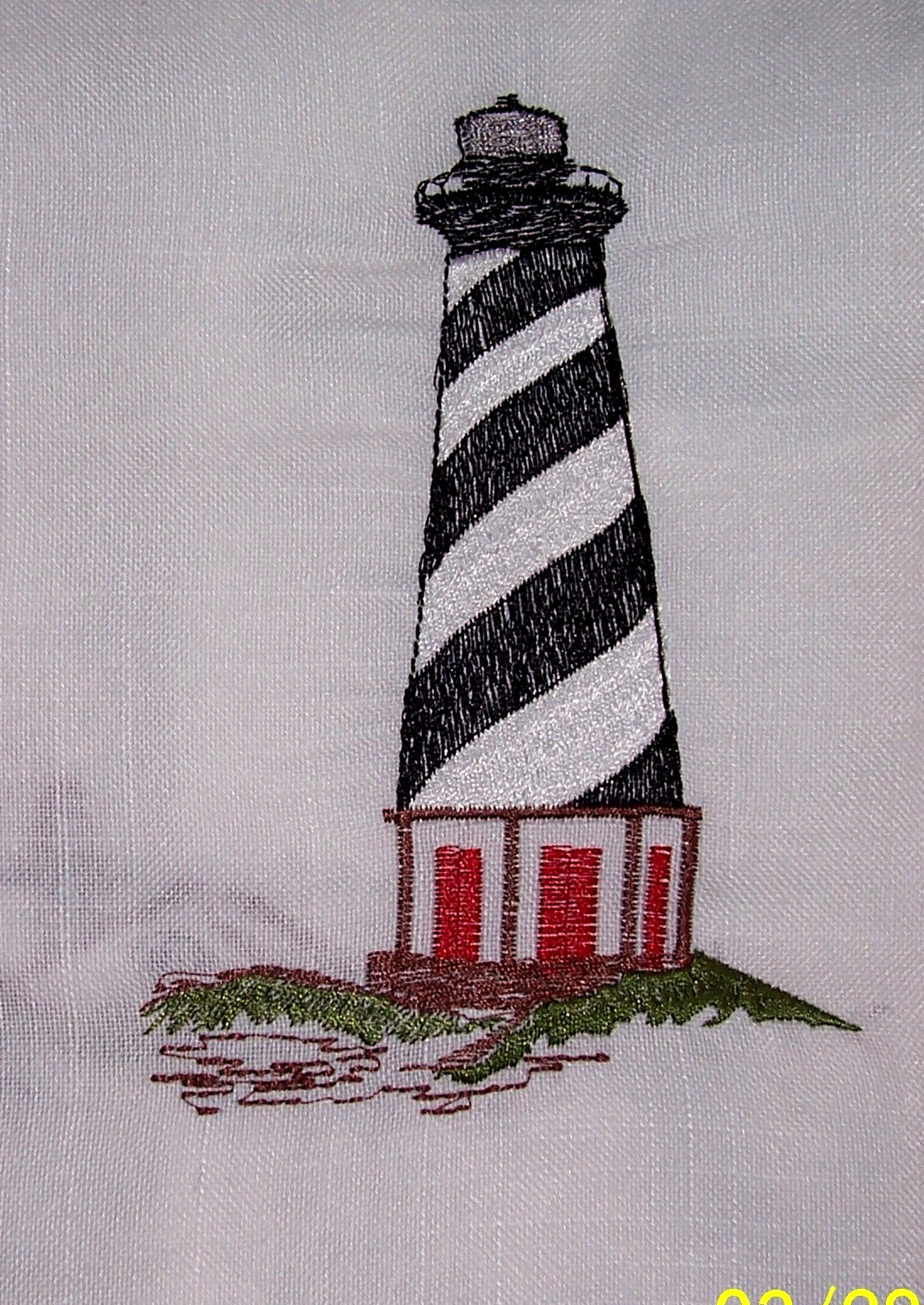 Curtain Chic Linen Coastal Lighthouses on White Rod Pocket Valance 58”x14” NIP