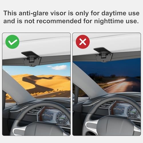 Sun Visor Extender for Cars, Polarized Car Visor Extender Sun Large(1 Pack)