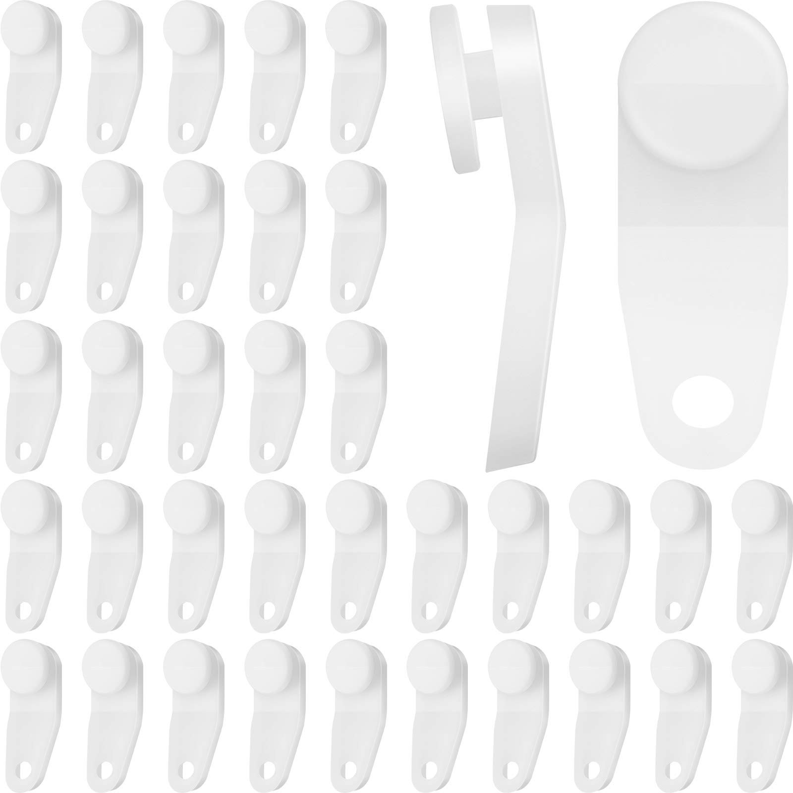 Patelai 100 Pieces Traverse Rod Slides Curtain 1.2 x 0.5 inches, White