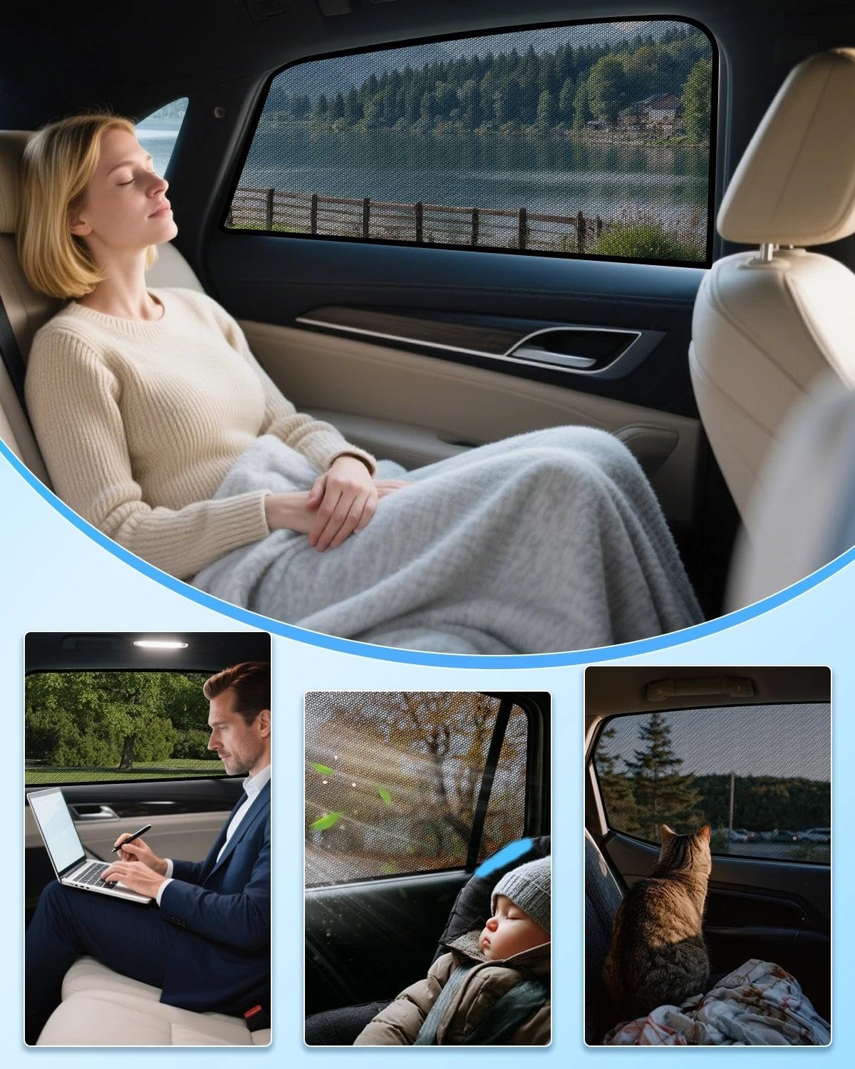 EVOOOR 2PC Magnetic Window Shade Sienna 2020-2024