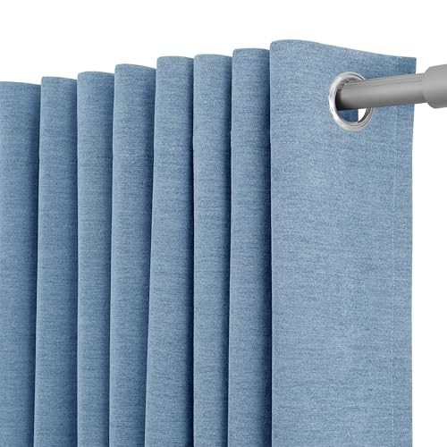 Blackout Curtains 96 inch Long for Bedroom Grommet 52″W x 96″L (Pack of 2) Blue