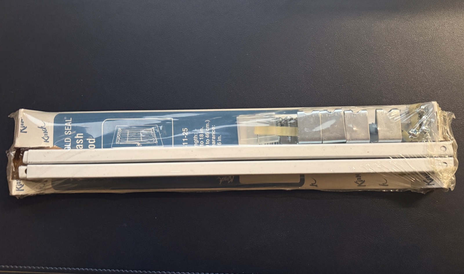 Kirsch Flat Sash Rods 12” to 18” Top & Bottom Doors & Sidelight. Set of 2 WHT
