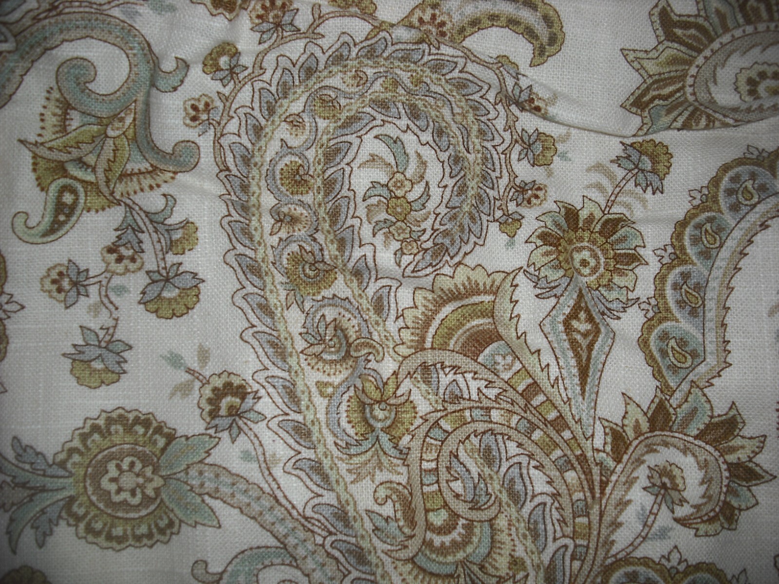 2 Pair Gorgeous CUSTOM Pinch Pleat Drapes Curtains Paisley 25″W x 96”or 102″L