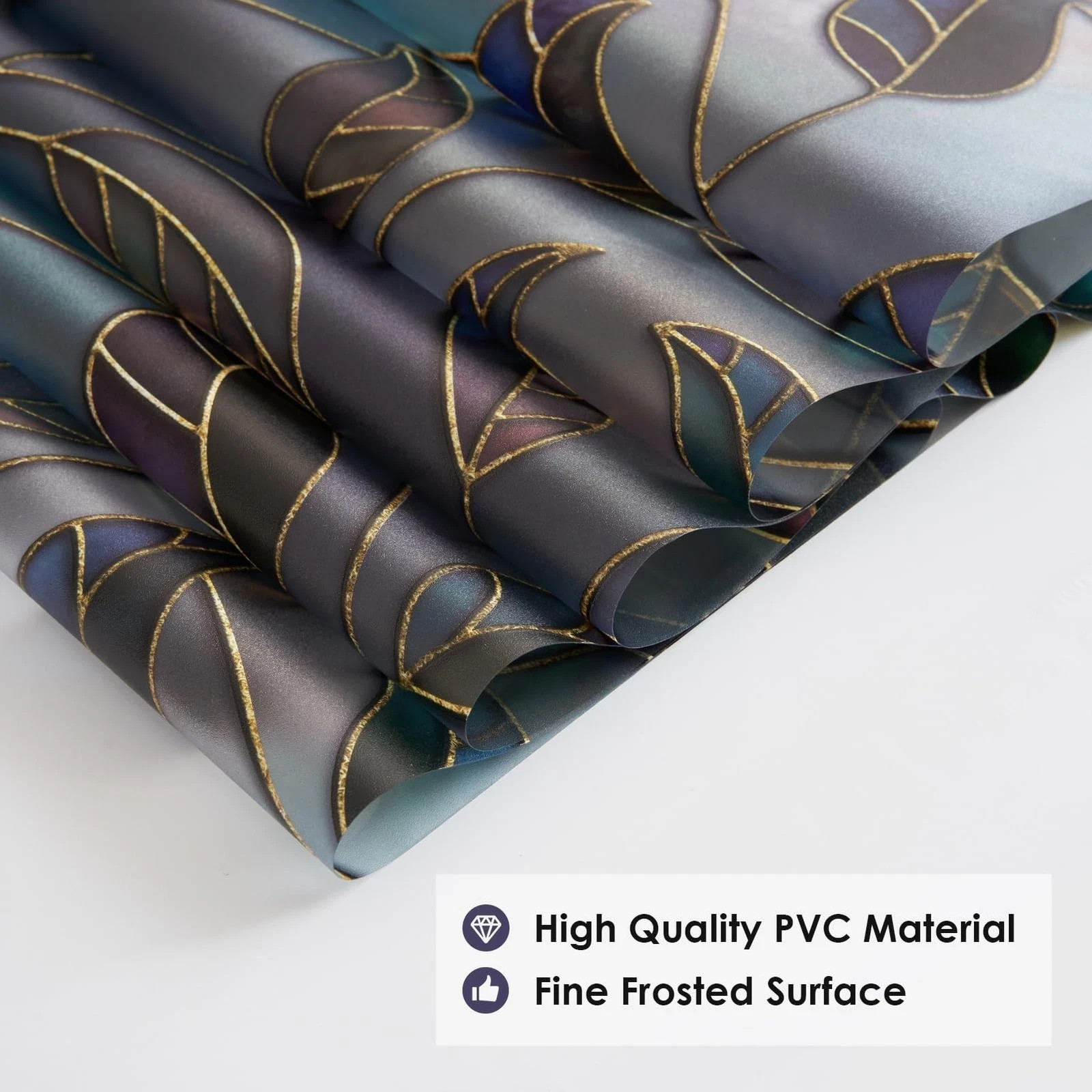 DKTIE Static Cling Decorative Window Film Vinyl Non Adhesive Privacy Film wit…