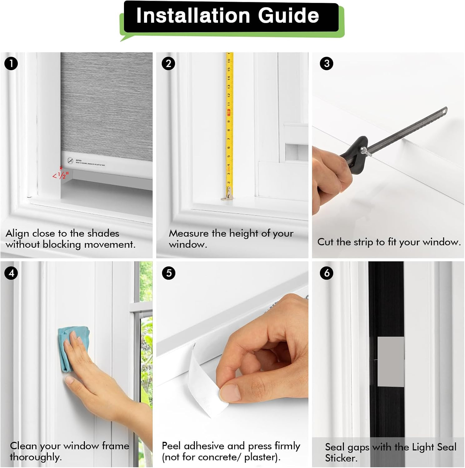 Light Blocking Strips, Self-Adhesive Light Blockers for Indoor Window Blinds & S