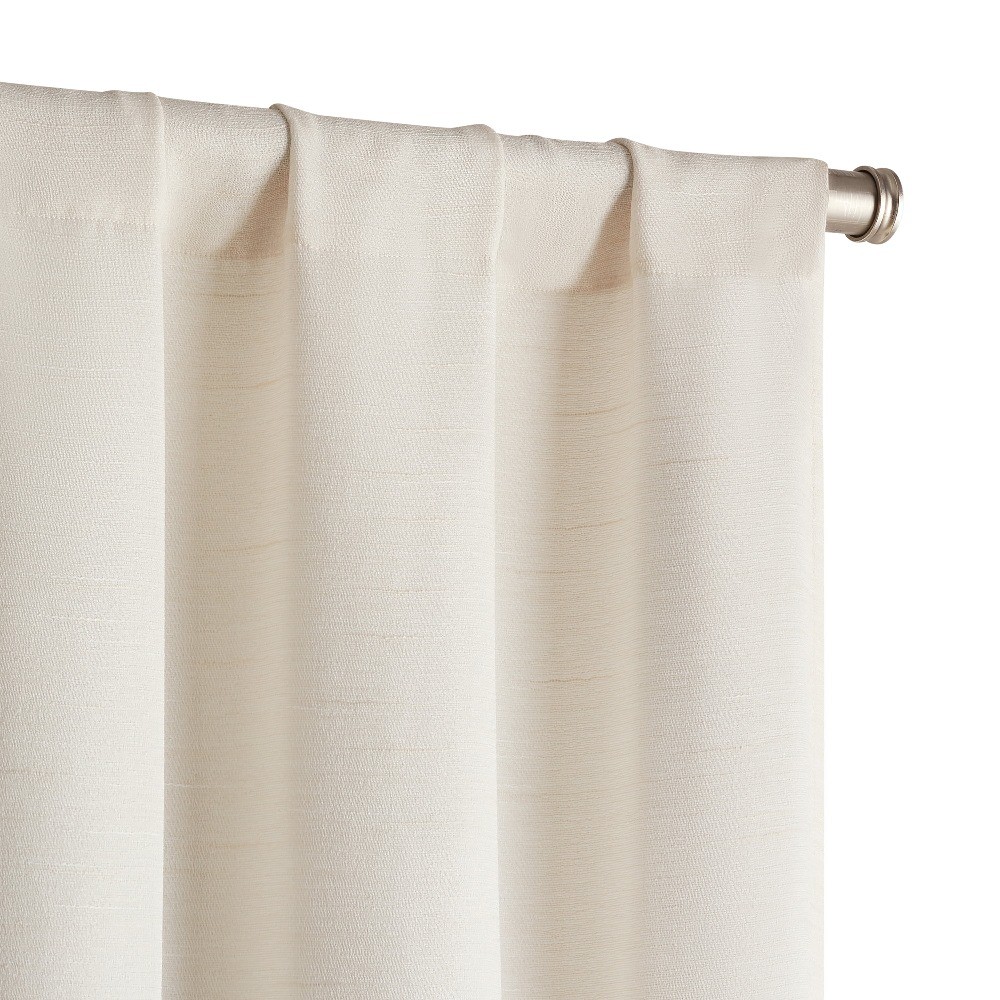 Beige Como Textured Light-Filtering Curtains, Set of 2, 84″L