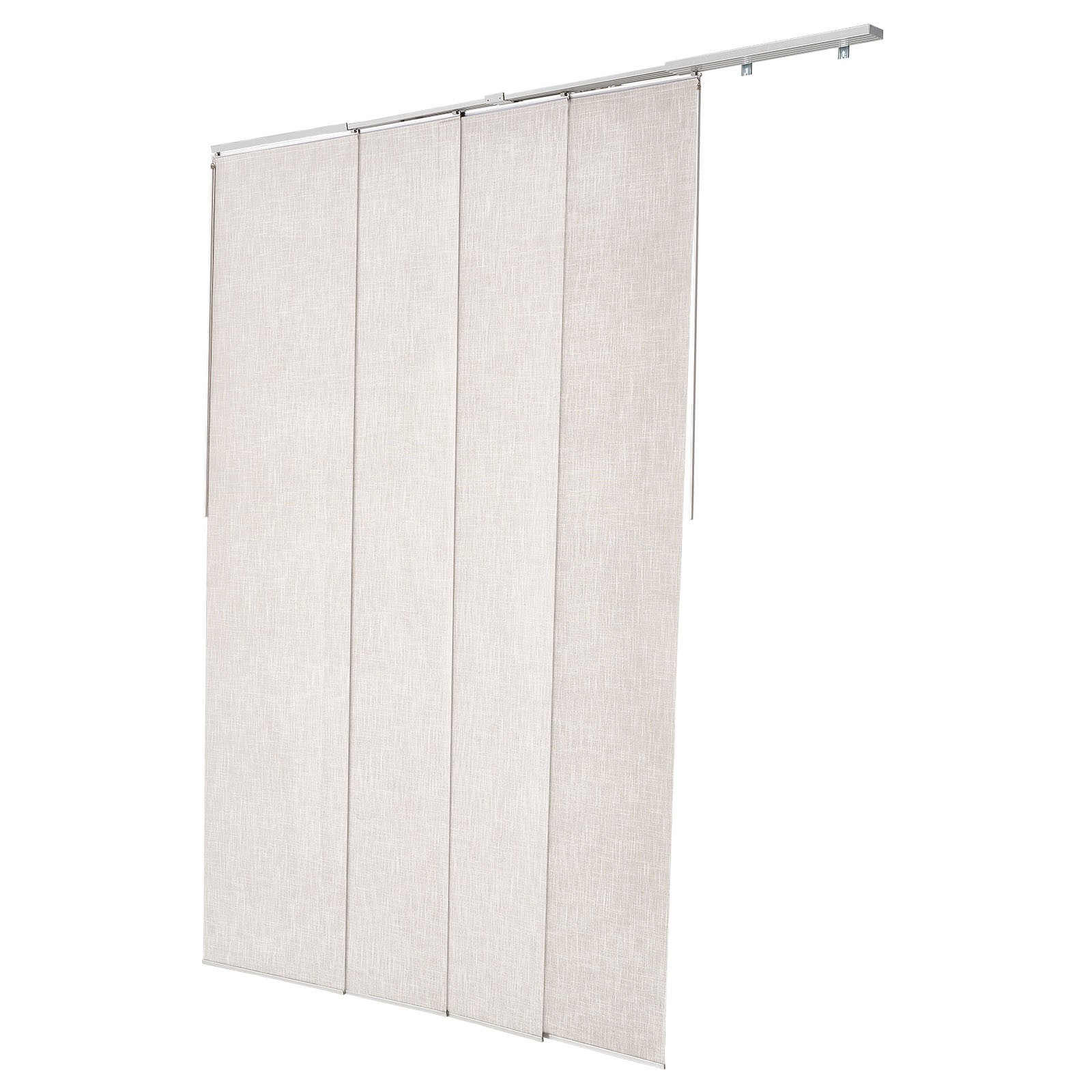 Panel Track Blinds Extendable Track from 45.8 in to 86 in W Trimmable Light Gray