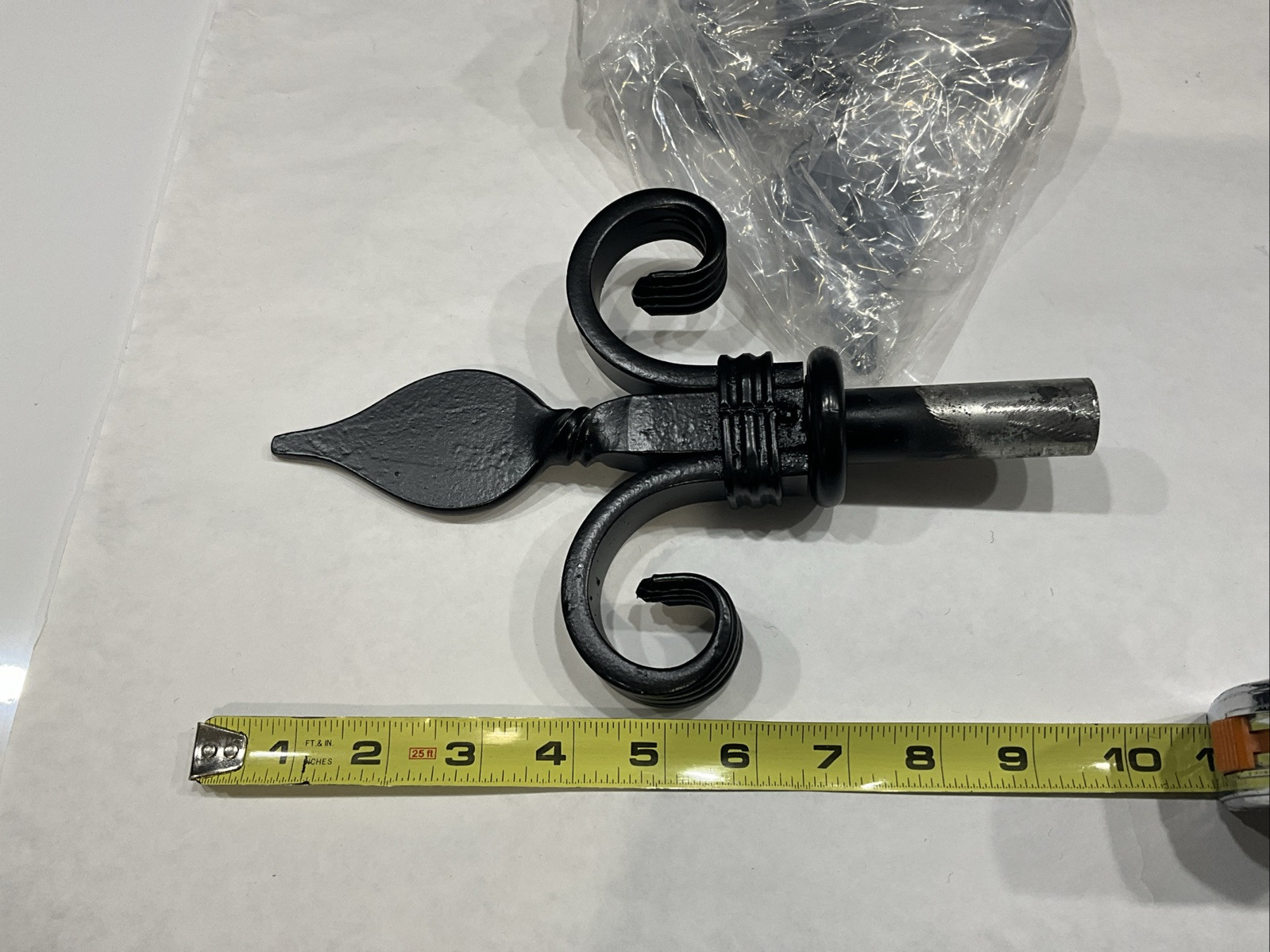 Wrought Iron Matte Black Finials Set Of 2 (Standard 1 and 1/8 Size) Orion
