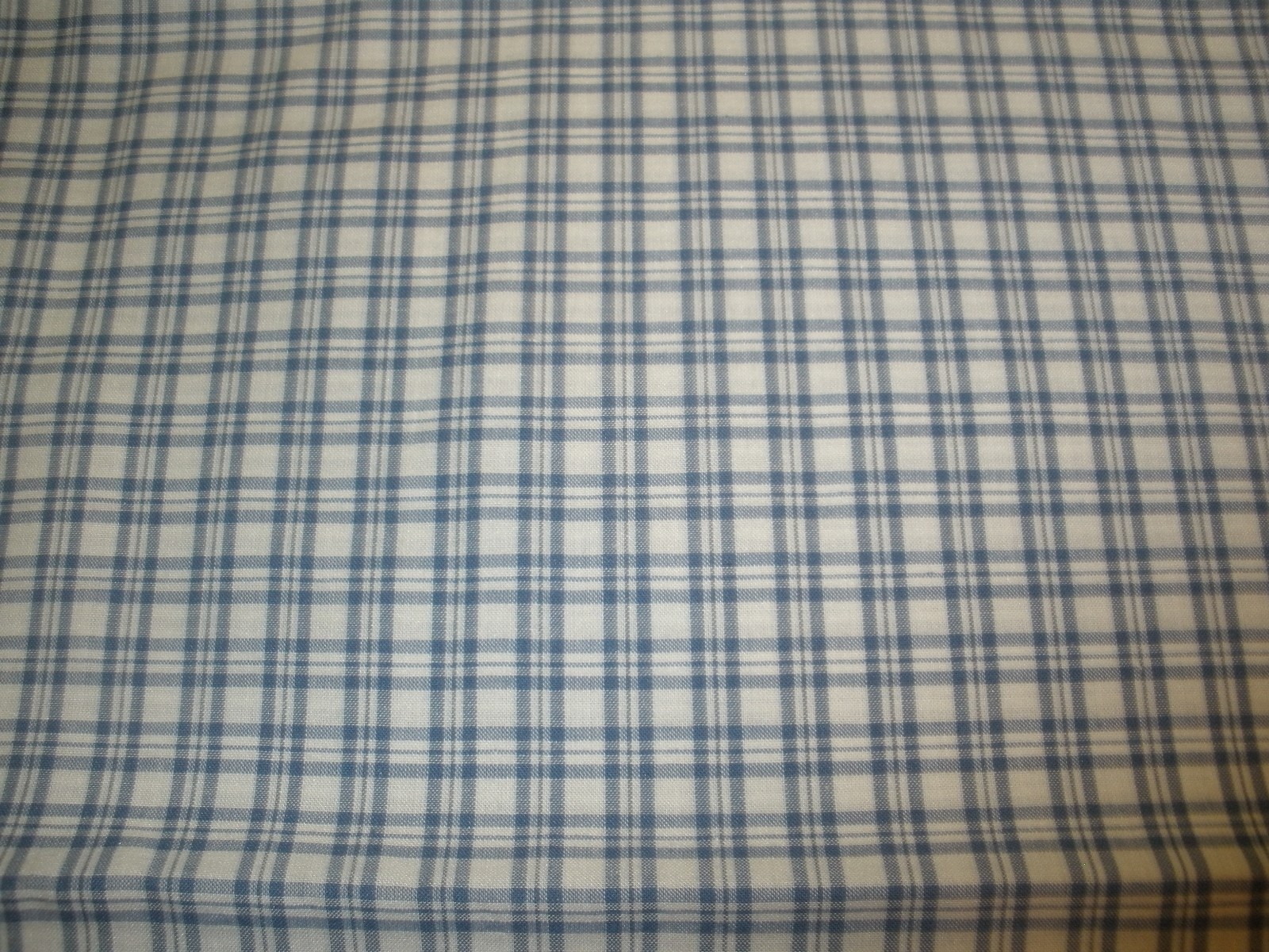 4 Piece Set Blue & White Check Window Valances & Curtains (O11)