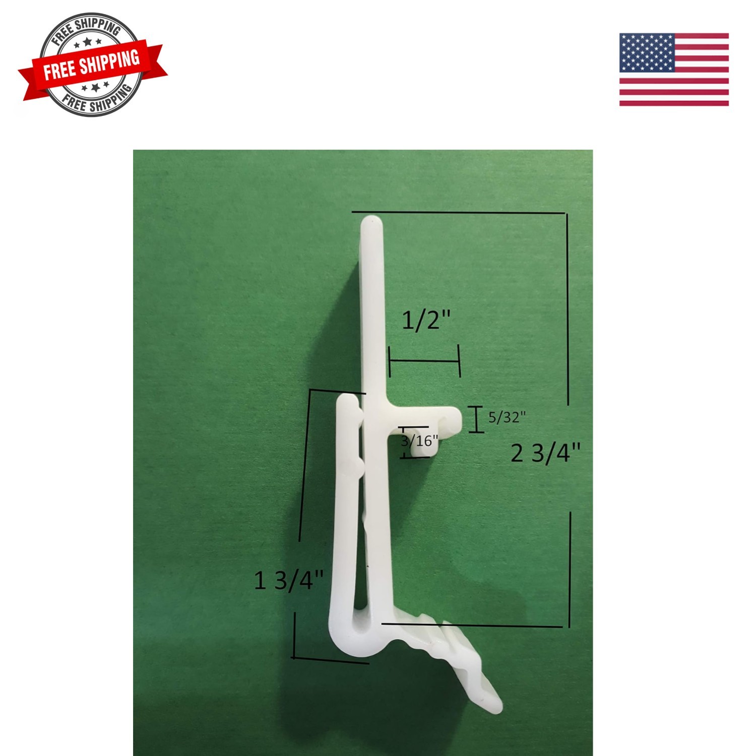 Vertical Blind Dust Cover Valance Clip Holder Bracket for 1.5″1 1/2 Rail 5