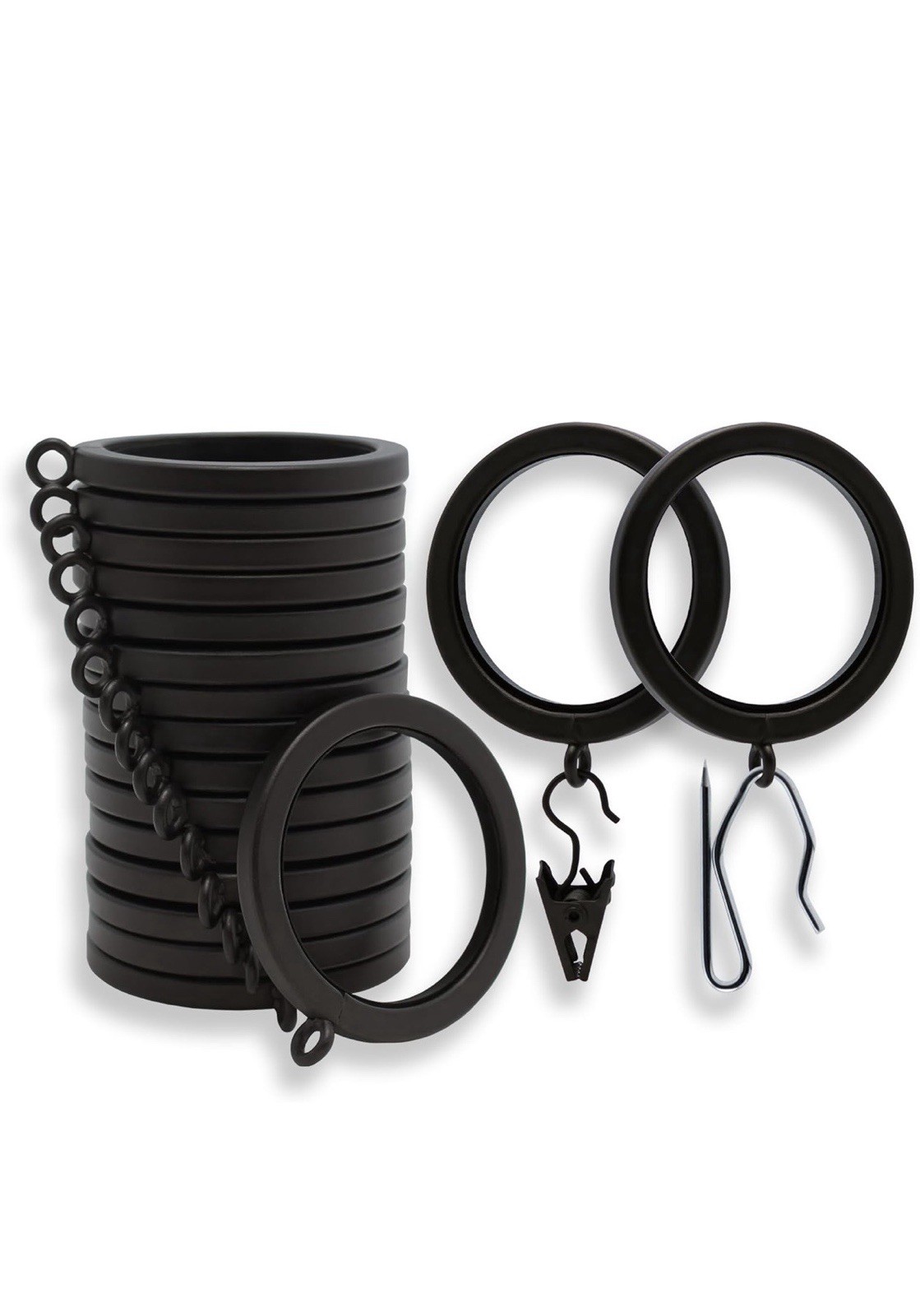 BlastHome® Luxury Curtain Rings – Premium Metal with Quiet, Smooth Nylon Inserts