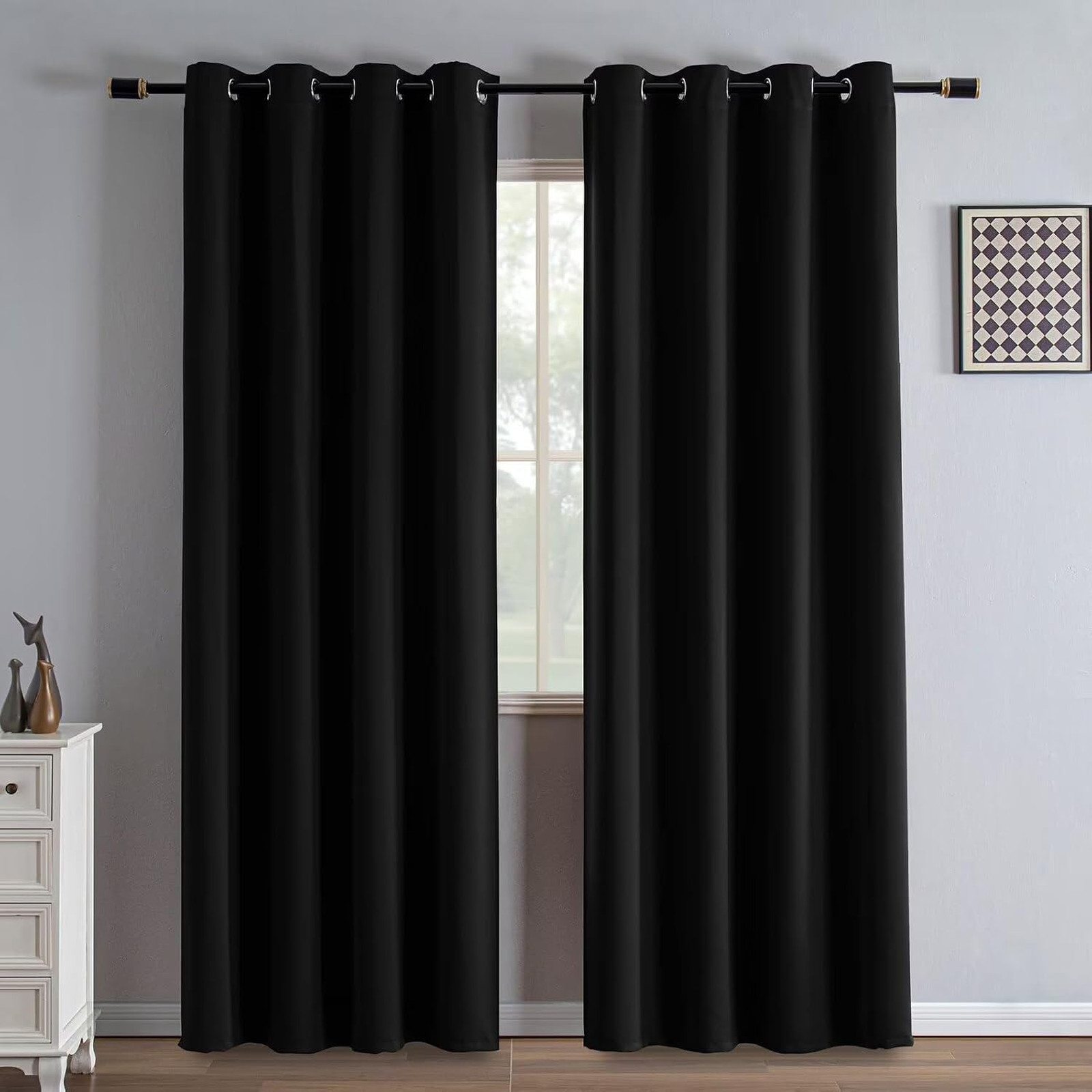 Blackout Curtains for Bedroom and Living Room Grommet Thermal Insulated Room