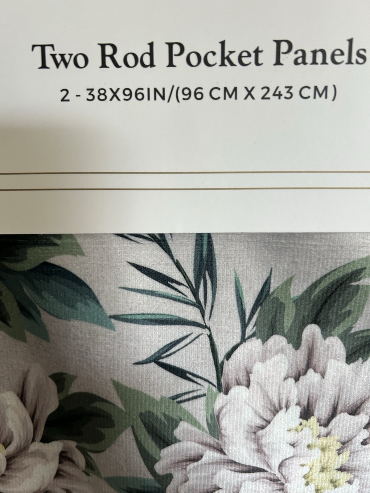 CALLISTO Window Curtains Back Tab Blush Pink Crane Birds Floral 2 Panels 38×96