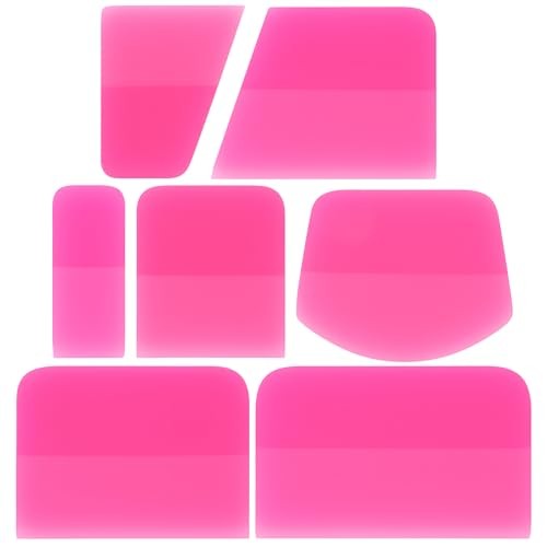 7-in-1 PPF Squeegee Kit – Anti-Scratch Rubber Soft TPU Squeegee – Tint Pink