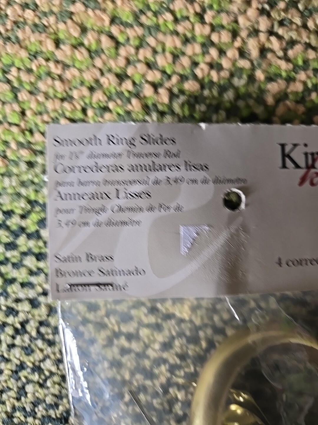 kirsch smooth ring slides satin Brass 1-3/8″ 51240B.110