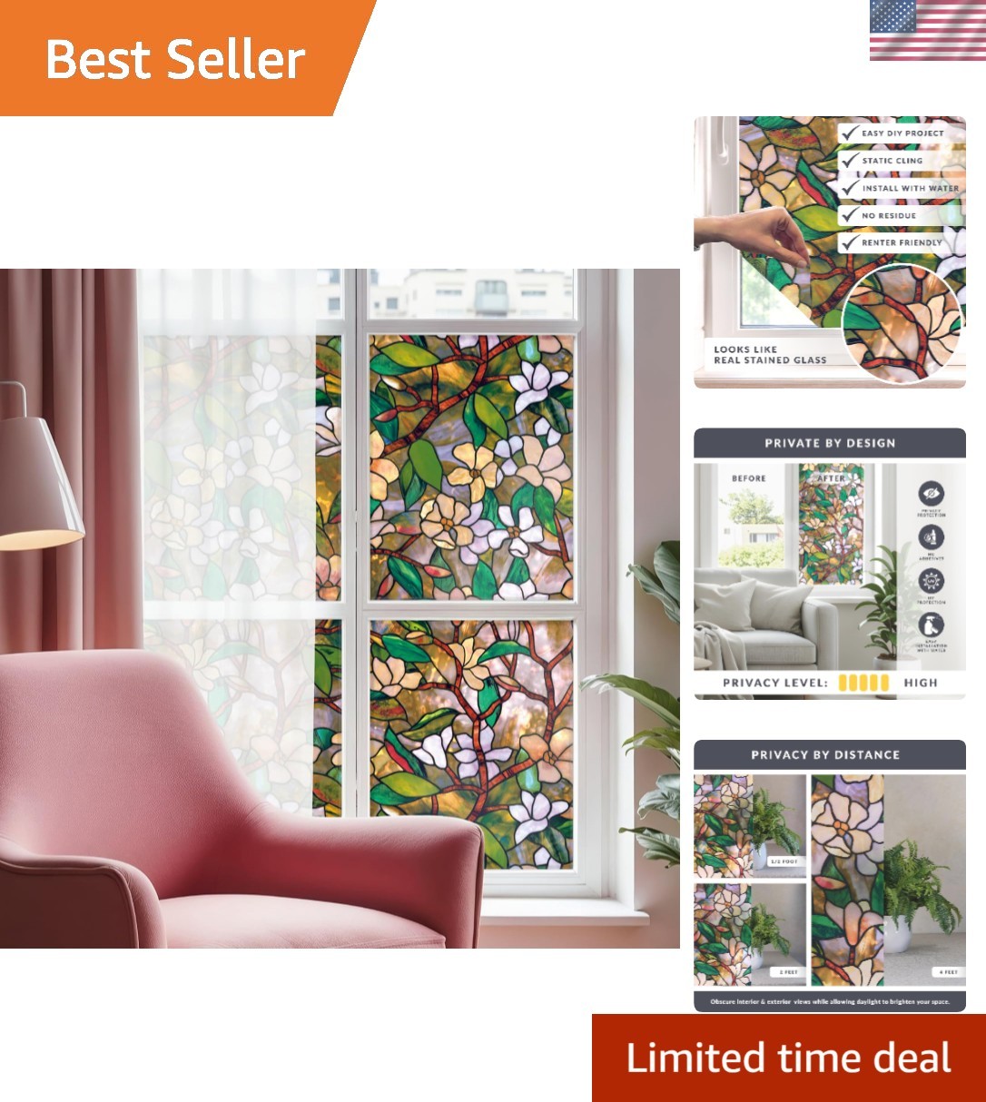 Magnolia Window Film 24″ x 36″