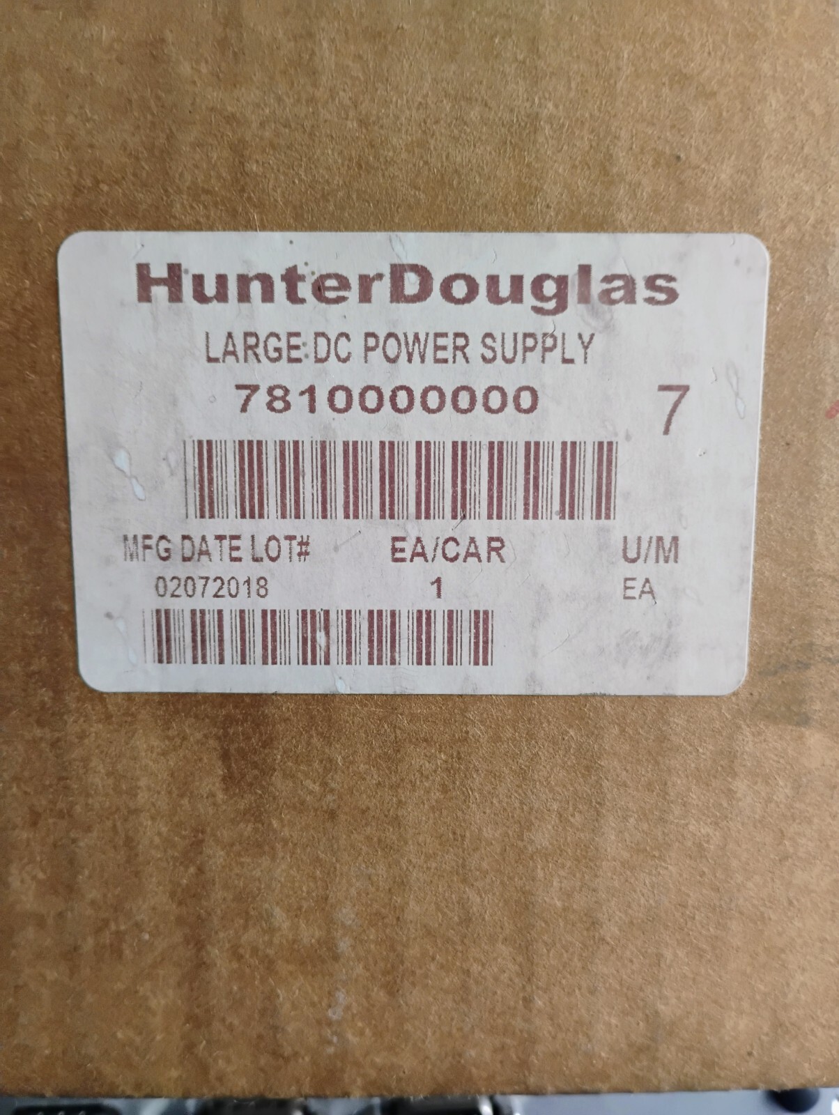 Hunter Douglas Powerview Power Supply 7810000000