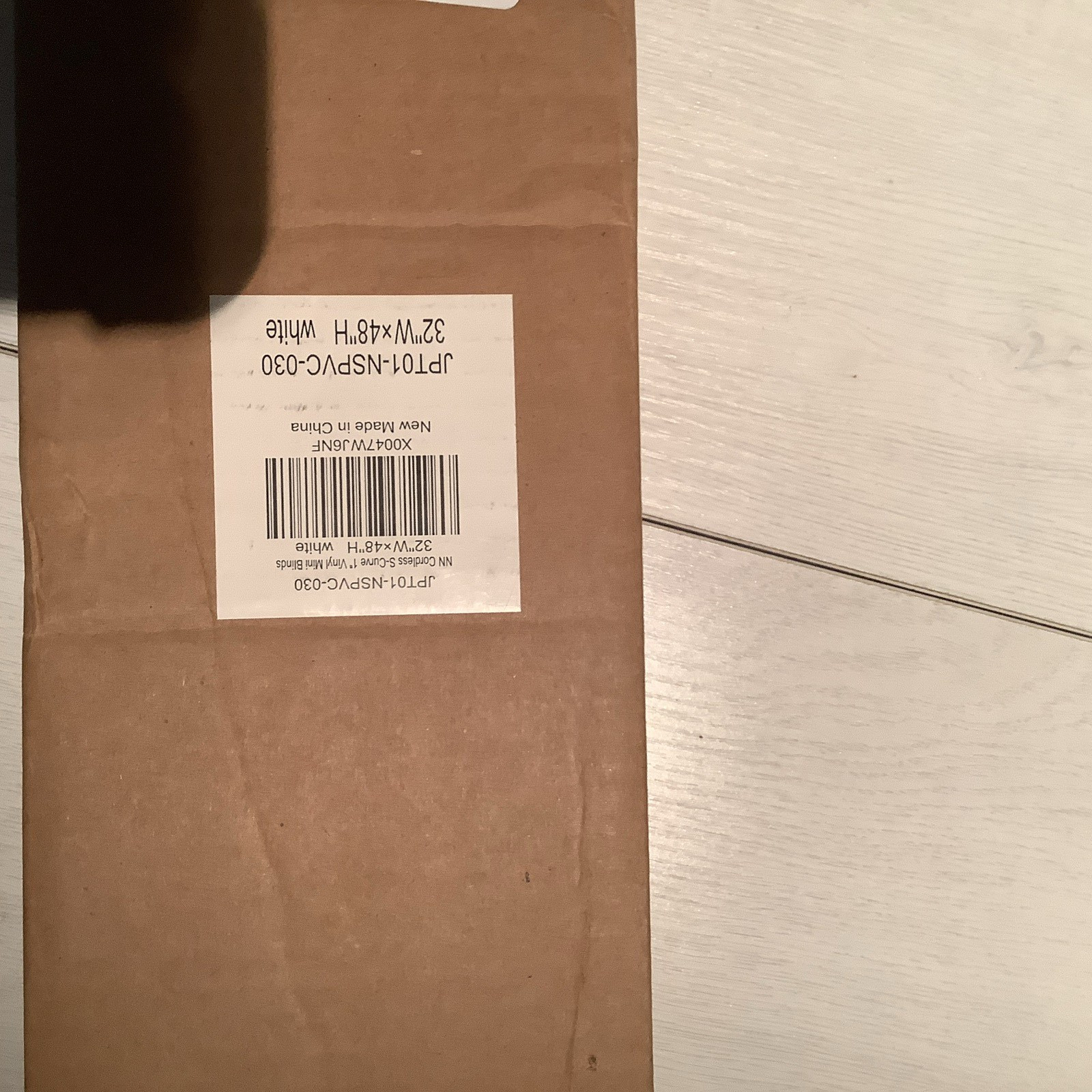 New Bliss Cordless No Drill Mini Blinds White Vinyl Light Filtering 32×48