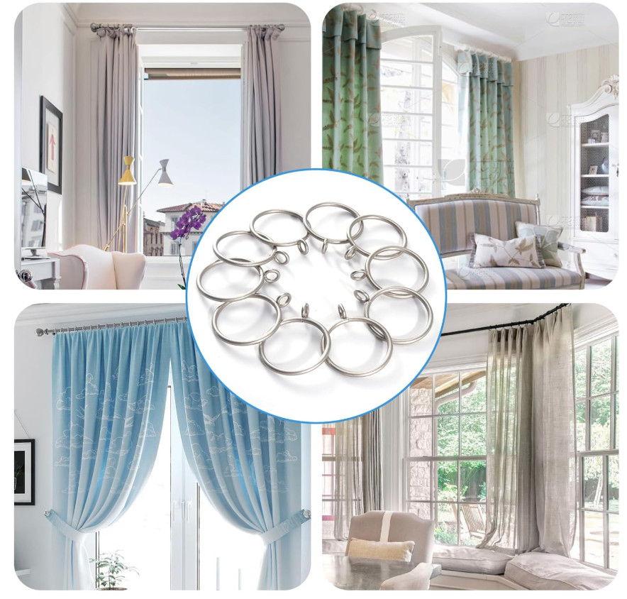 Curtain Rings Plastic & Metal – Open Ring Inner Diameter 3.6cm/3.8cm/4.7cm/5cm