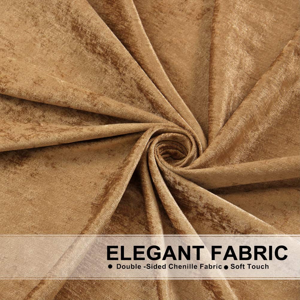 Elkca Double-Sided Chenille Valance For Living Roombronze Curtains Valance Gold