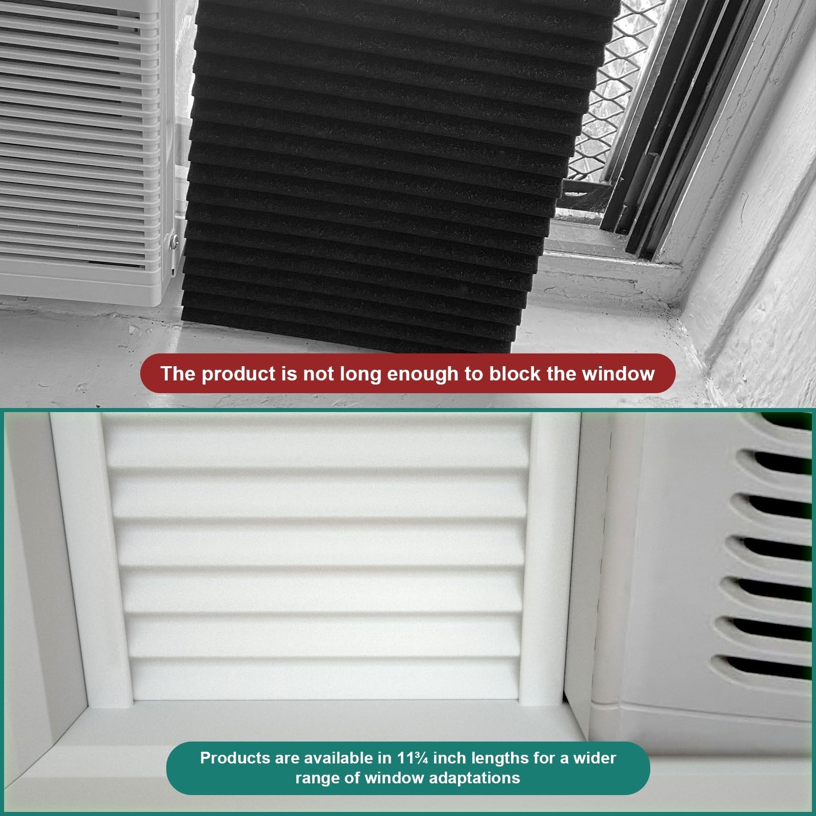 Window Air Conditioner,Side Insulated Foam Panel, Summer/Winter Heat and Draf…