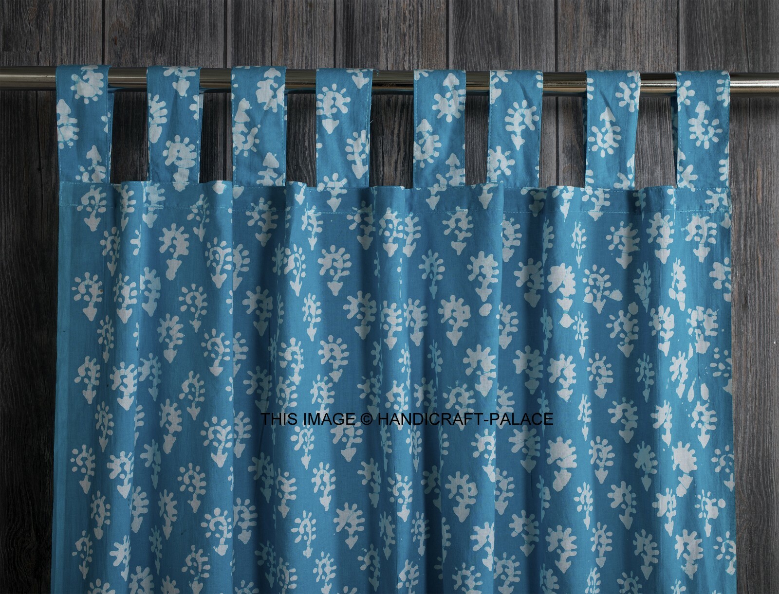 Indian Hand Block Print Door Curtains Decorative Cotton Room Window Drapes 2 PC