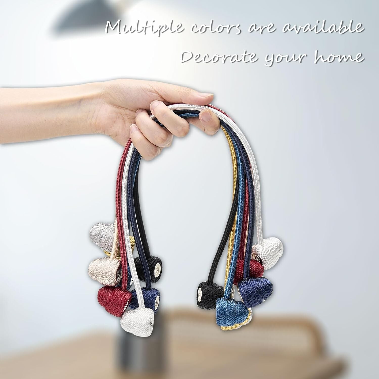 4Pcs✅ Black Magnetic Curtain Tiebacks Curtain Tie Backs for Curtains, Decorative