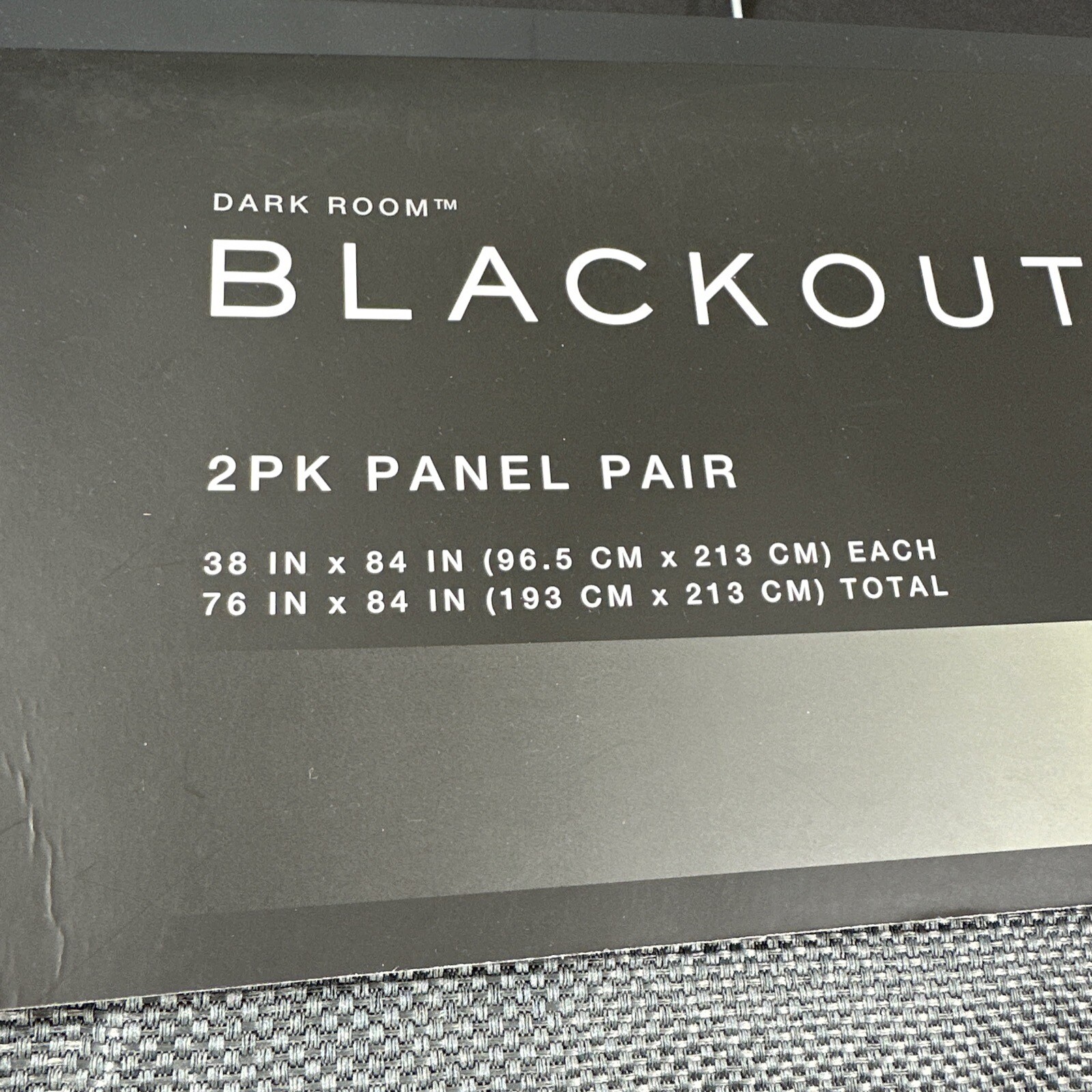 Dark Room Gray Grey 2 Pack Blackout Rod Pocket Window Panel 38×84 Each
