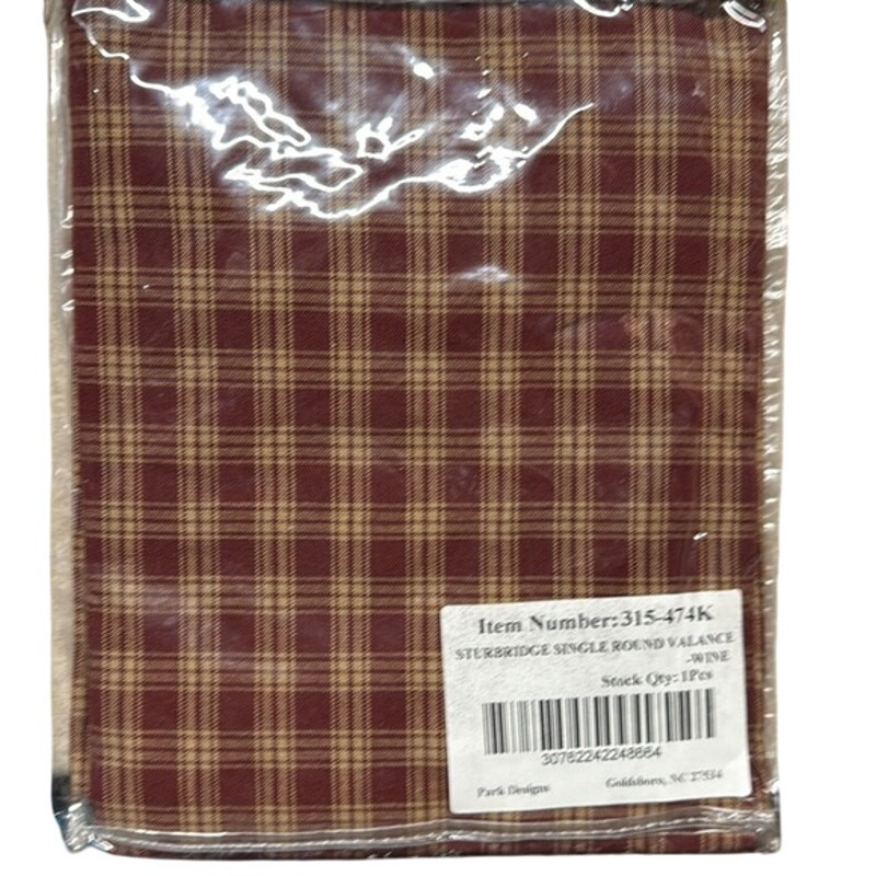 New in Package Park Designs Wine Single Round Valence 54″x32″ Item #315-747K