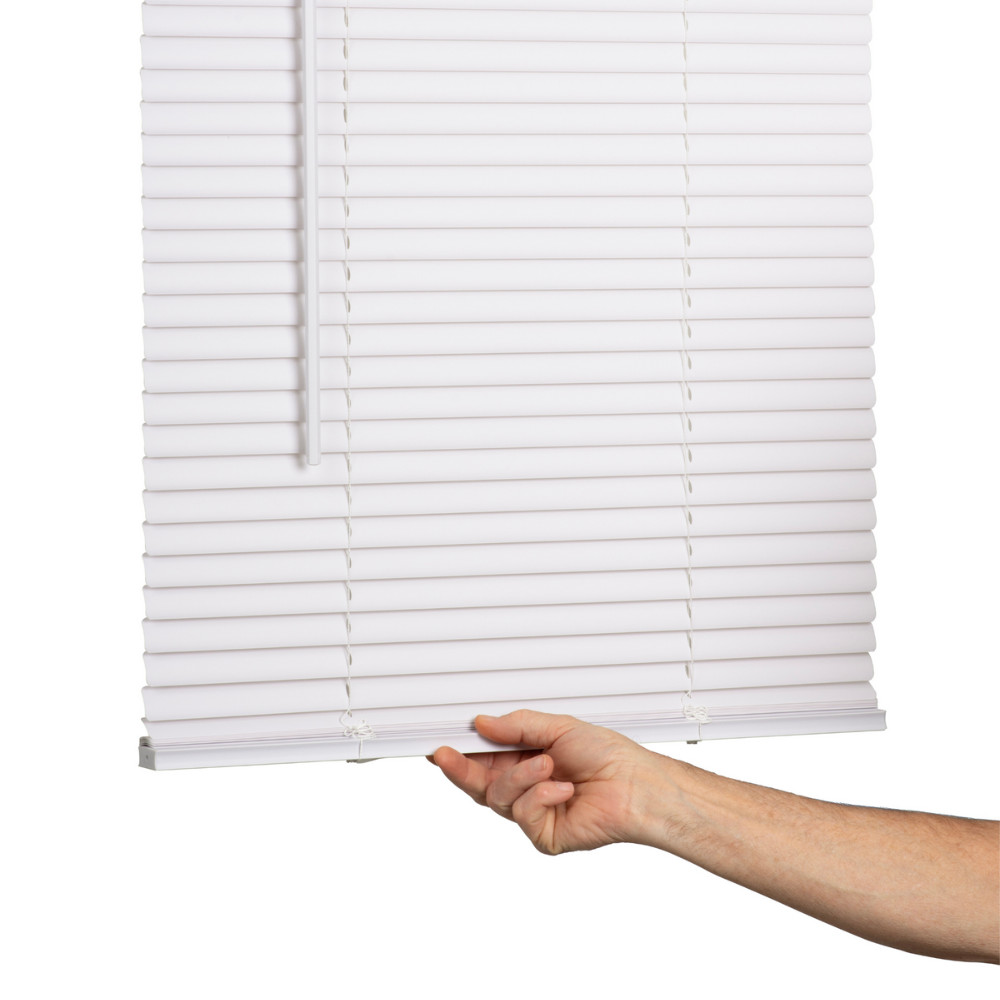 LOTUS & WINDOWARE Cordless Mini Blind, 1″ Vinyl Slats – Window Blinds for Hom…