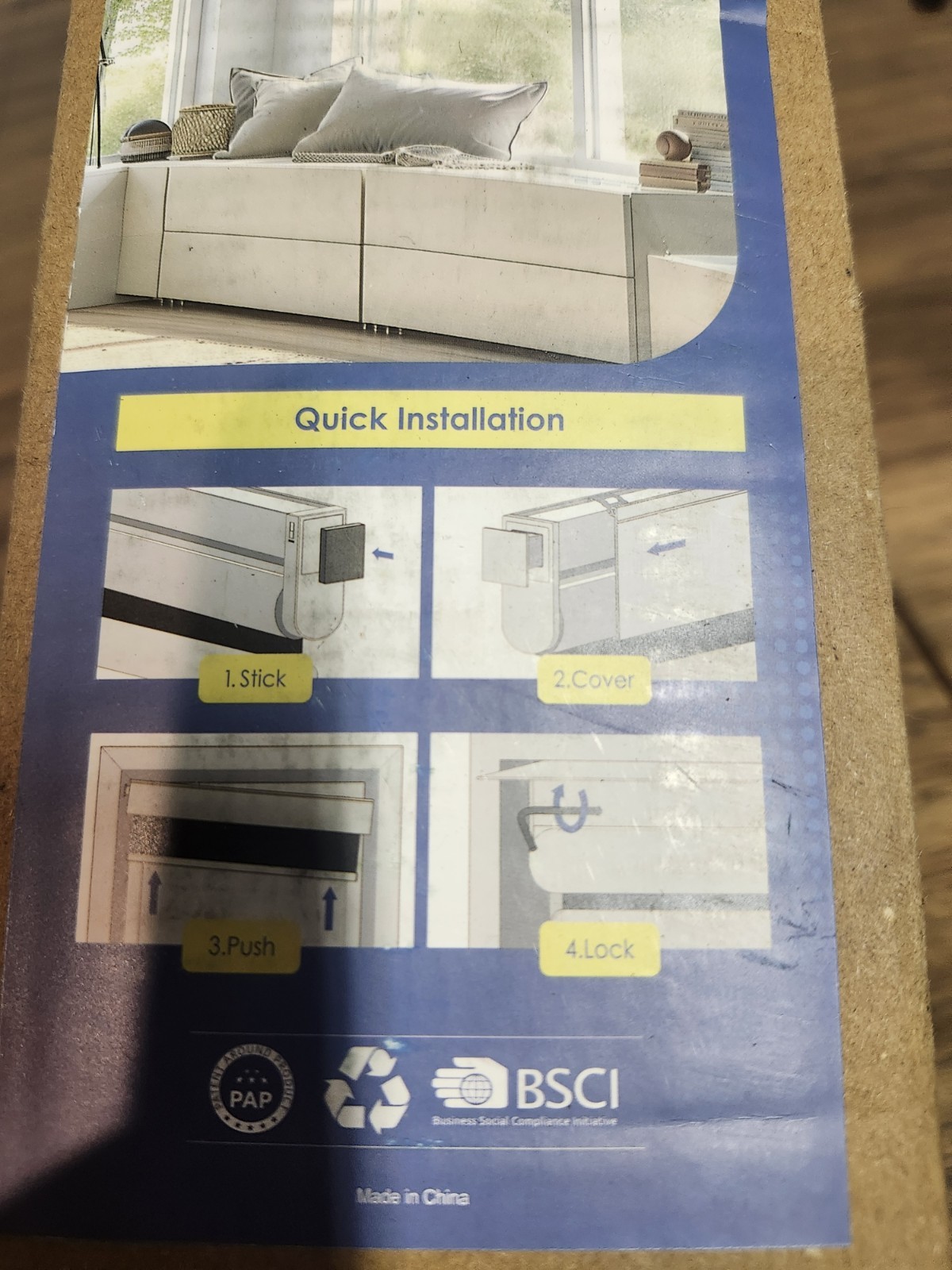 Smart Window Roller Shade White 41X72″