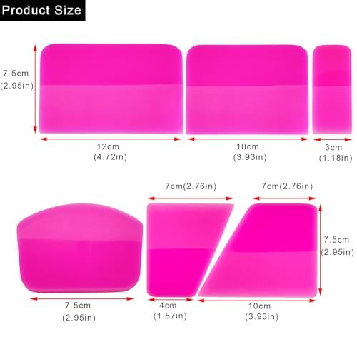 6 in 1 PPF Squeegee kit Anti-Scratch Soft TPU Squeegee PPF Tools for Paint