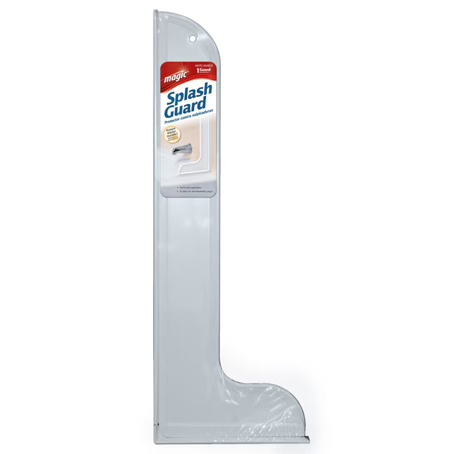Magic Waterproof Shower Splash Guards, White, 29.53-in H x 11.14-in L x 3.5-in W