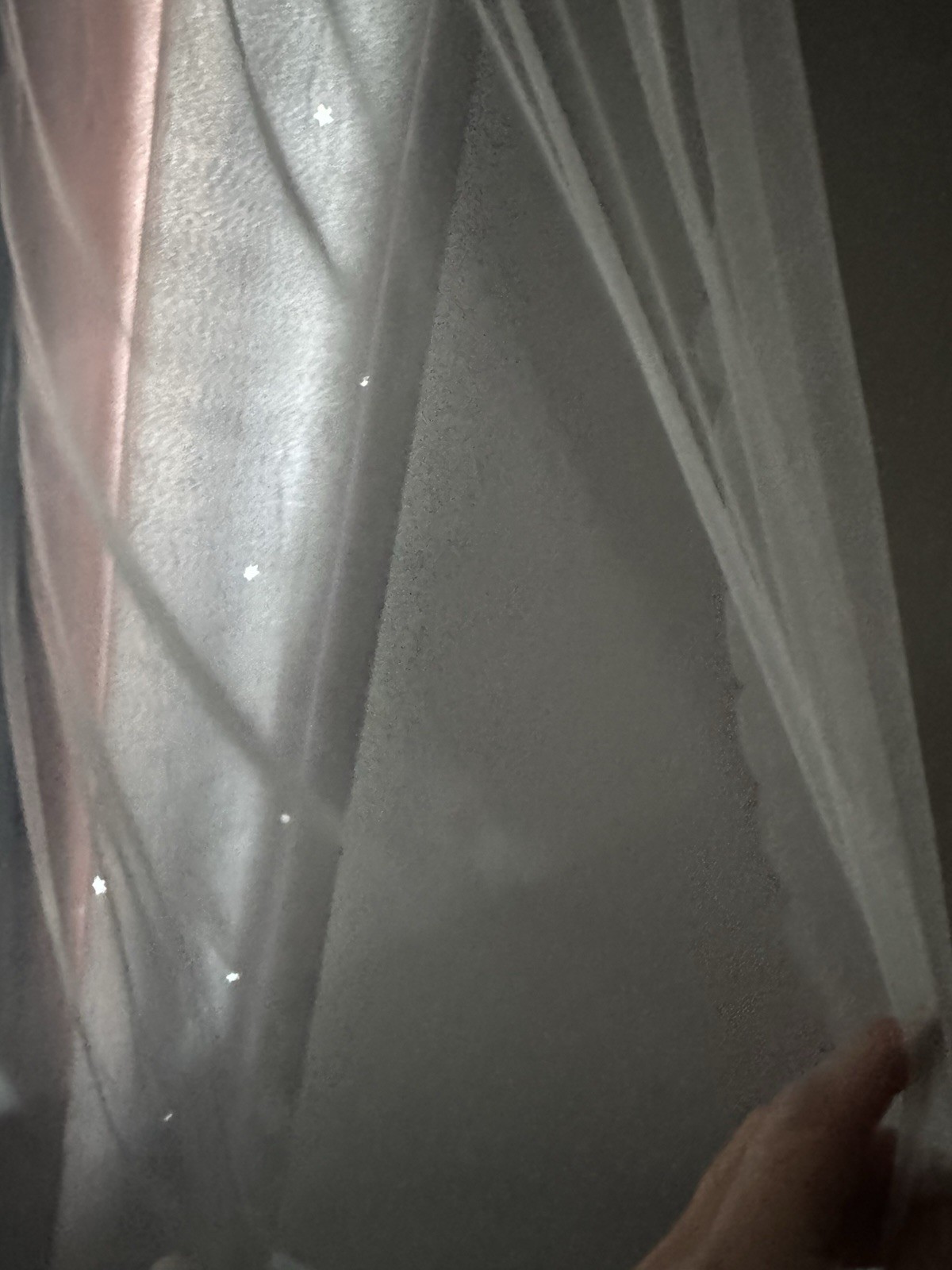 Pink And Grey Sheer Star Black Put Curtain 2 Panels