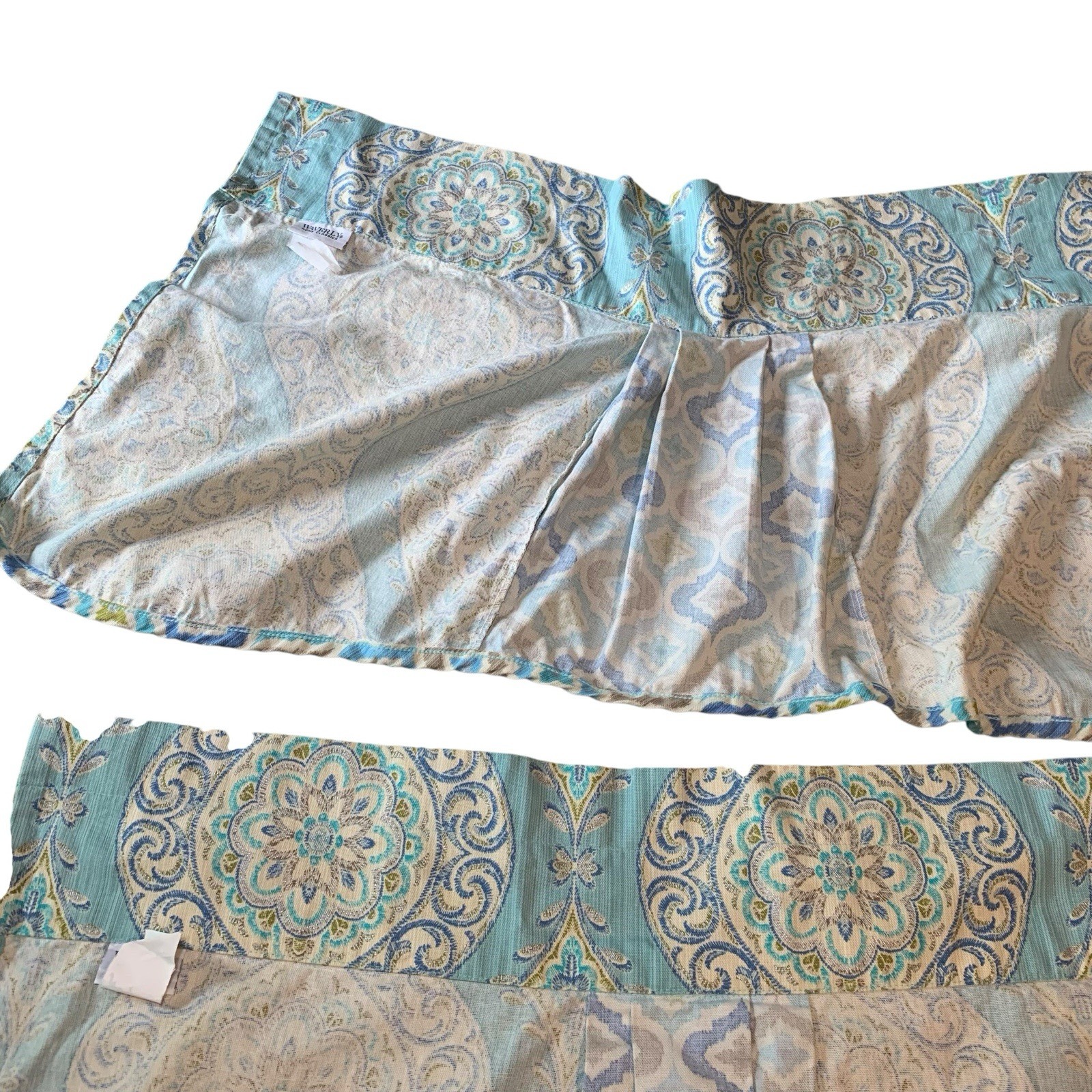 Waverly Home Classics Moonlit Medallion Celestial Valance Set of 2 Blue Green