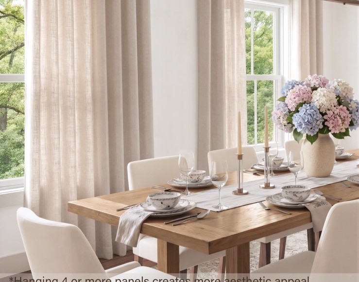 2x Moderna Textured Window Curtain Grommet Panel Pair Set Semi-sheer NEW