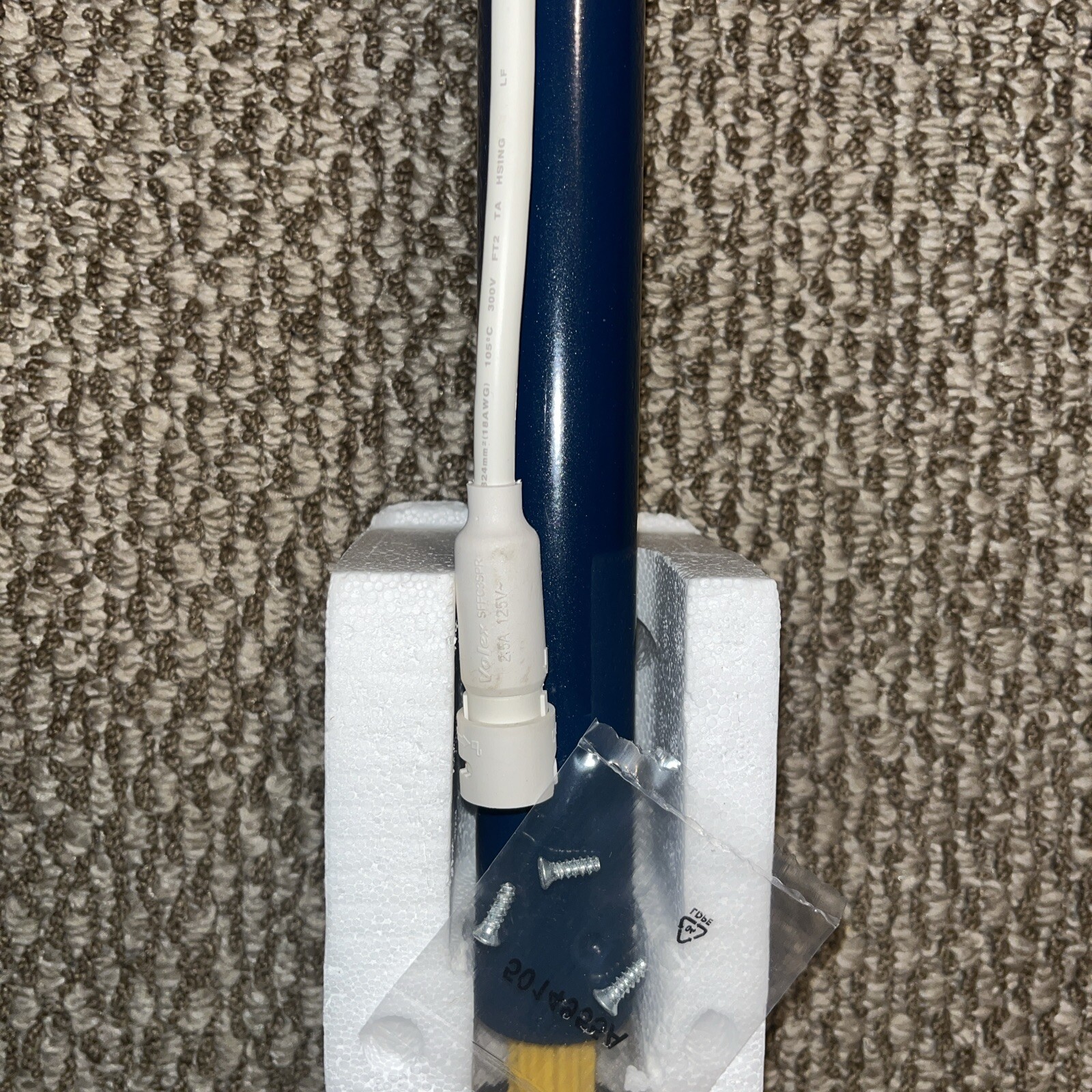 NEW SOMFY 406A2 SONESSE 40 QUIET TUBULAR SHADE MOTOR RTS 6/24RPM 1240381 20″CORD