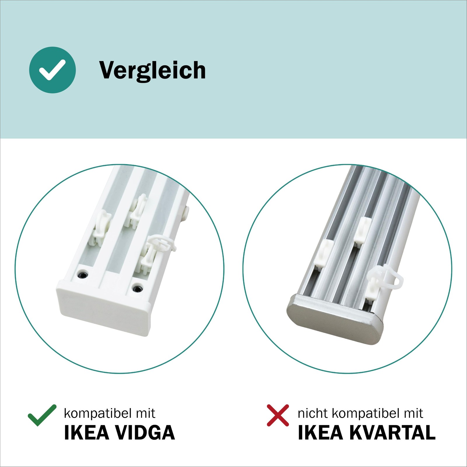 Glides curtain glides suitable for IKEA VIDGA spare parts castors hooks system…