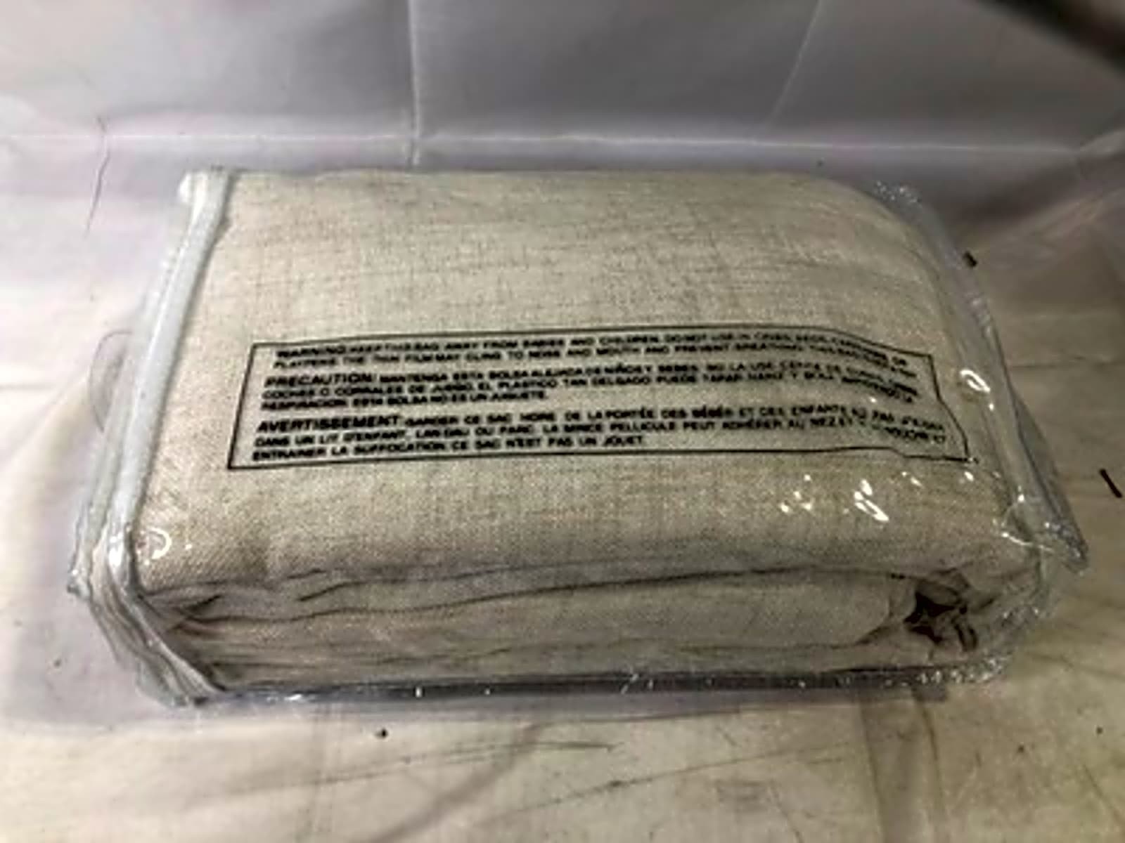 Drift Away DriftAway Ivory Linen Texture Curtain Panels 52×84 Semi Sheer Rod