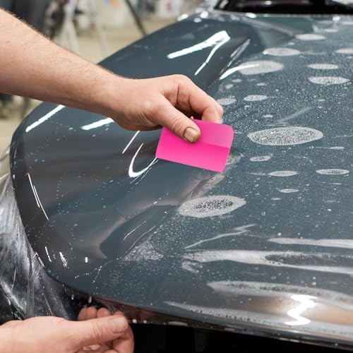 4 Pcs PPF Squeegee Soft Silicone Rubber Scraper, Anti Scratch TPU Coating
