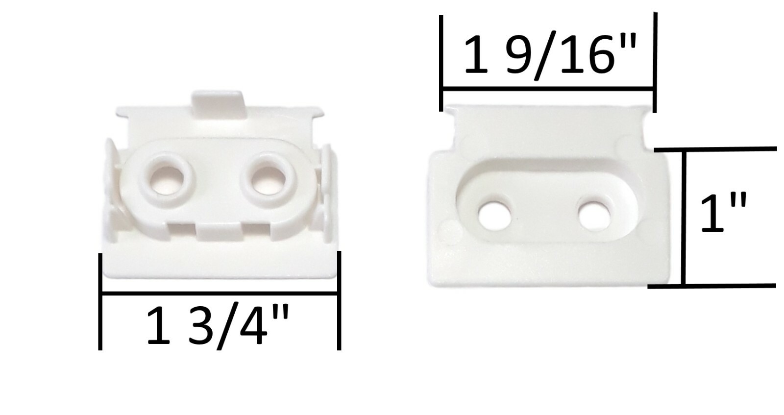 Low Profile Vertical Blind Wand Control Unit Set for Head Rail: 44x25mm