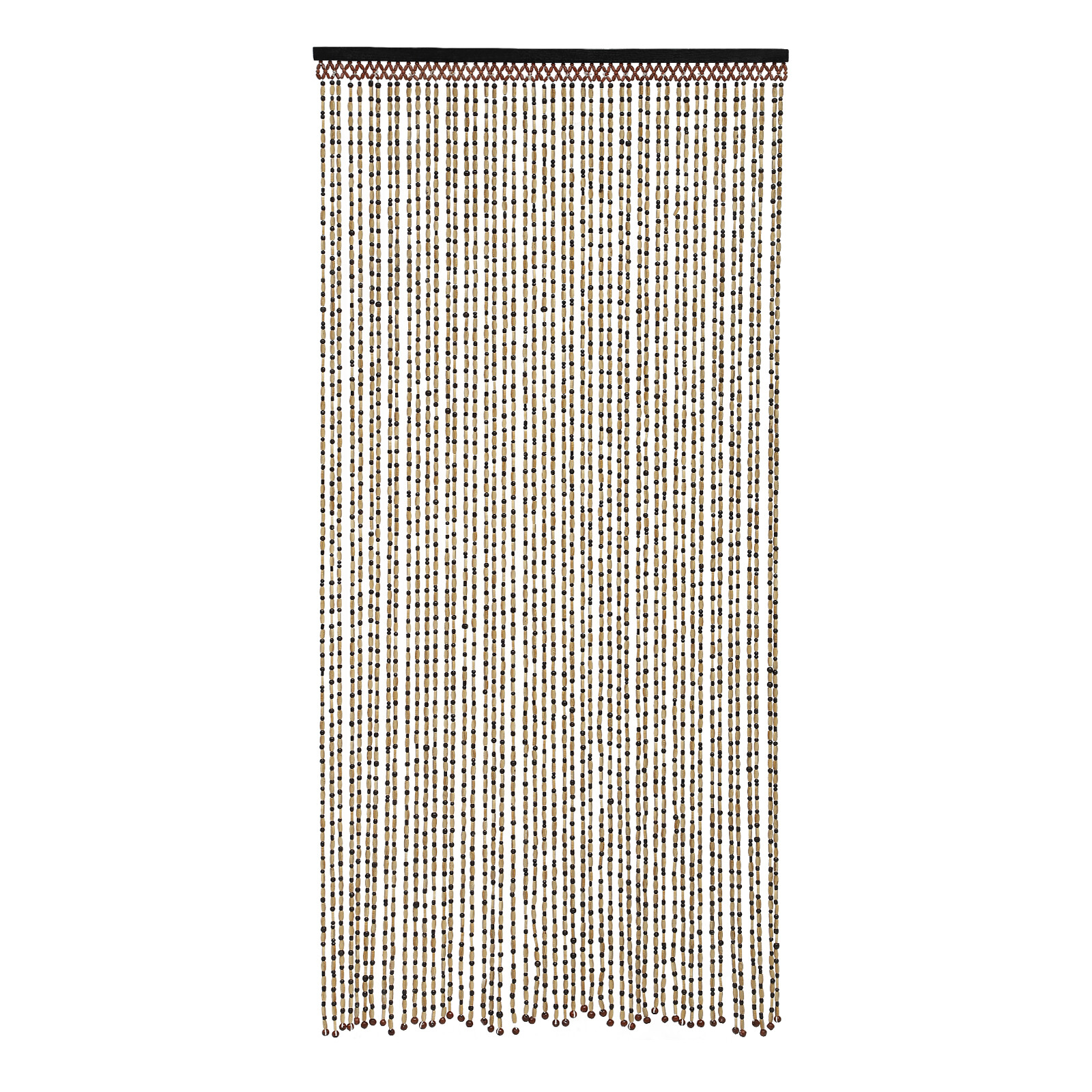 74.8 Inch Boho Natural Wood and Bamboo Beaded Curtain for Doorway Room Divider