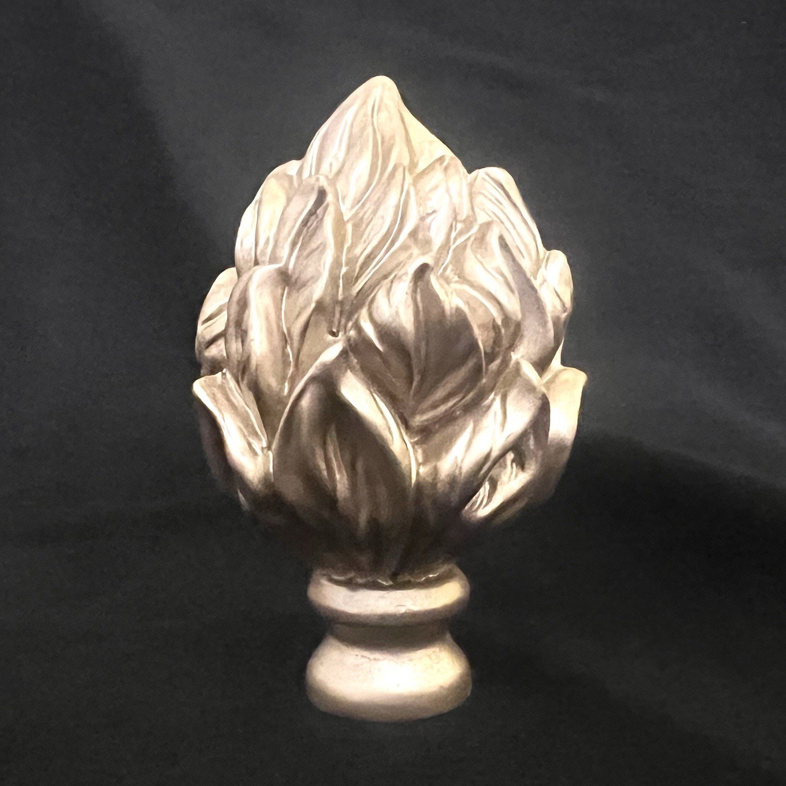 SET OF 2 – Decorative Acrylic Matte Gold Filigree Artichoke Finial