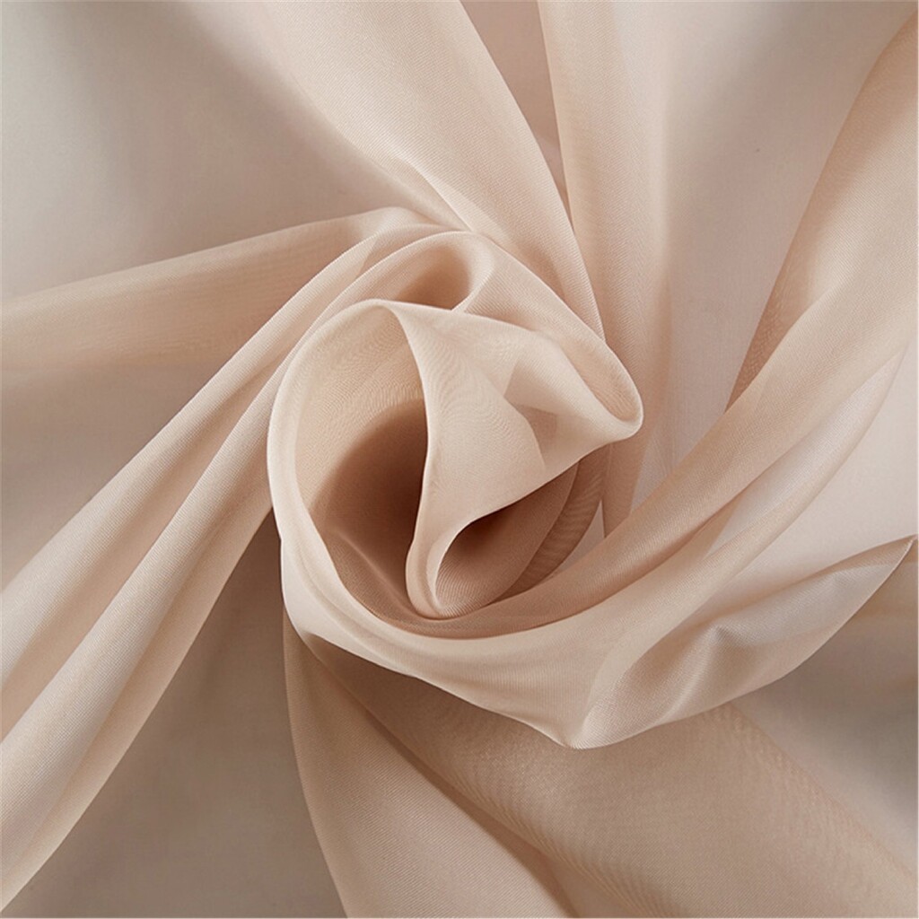 2Panels Basic Rod Pocket Sheer Voile Curtain, Sunlight Filtering Protect Privacy