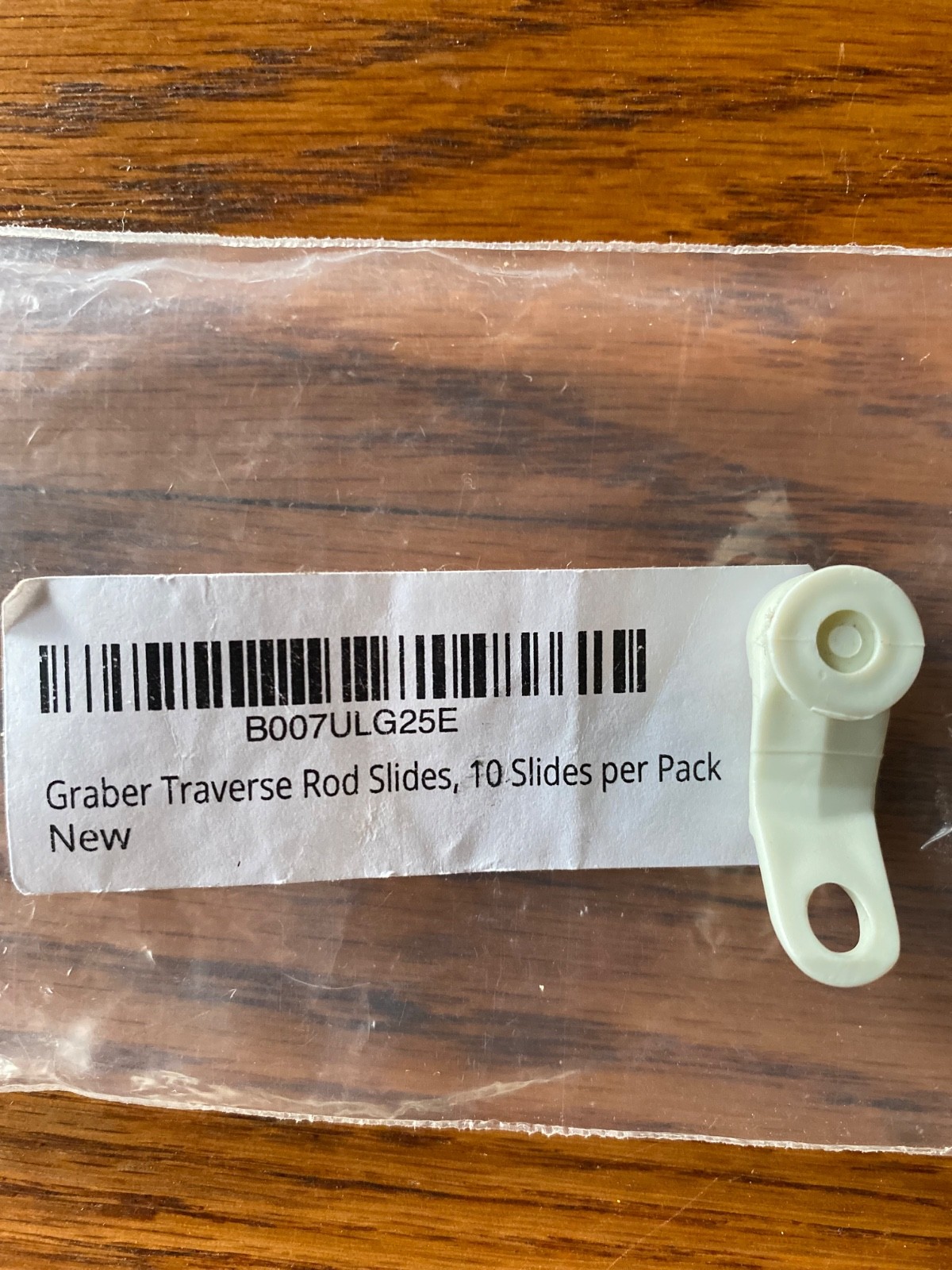 Traverse Rod Slides & Plastic Curtain Track Hooks 20 Pieces of each