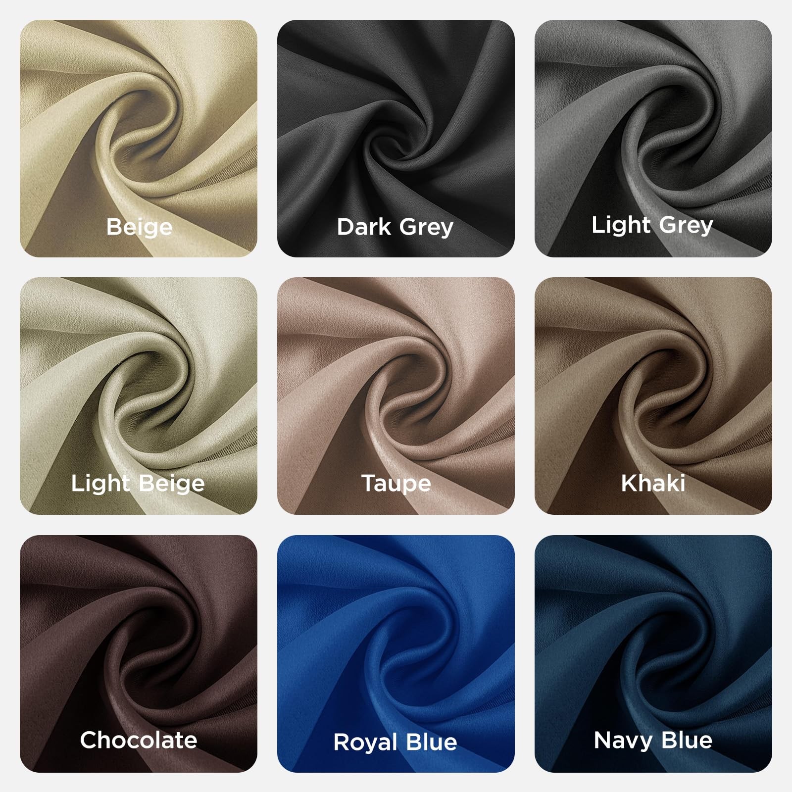 Blackout Curtains 54 Inch Length 2 Panels Set Thermal Insulated Long Curtains D