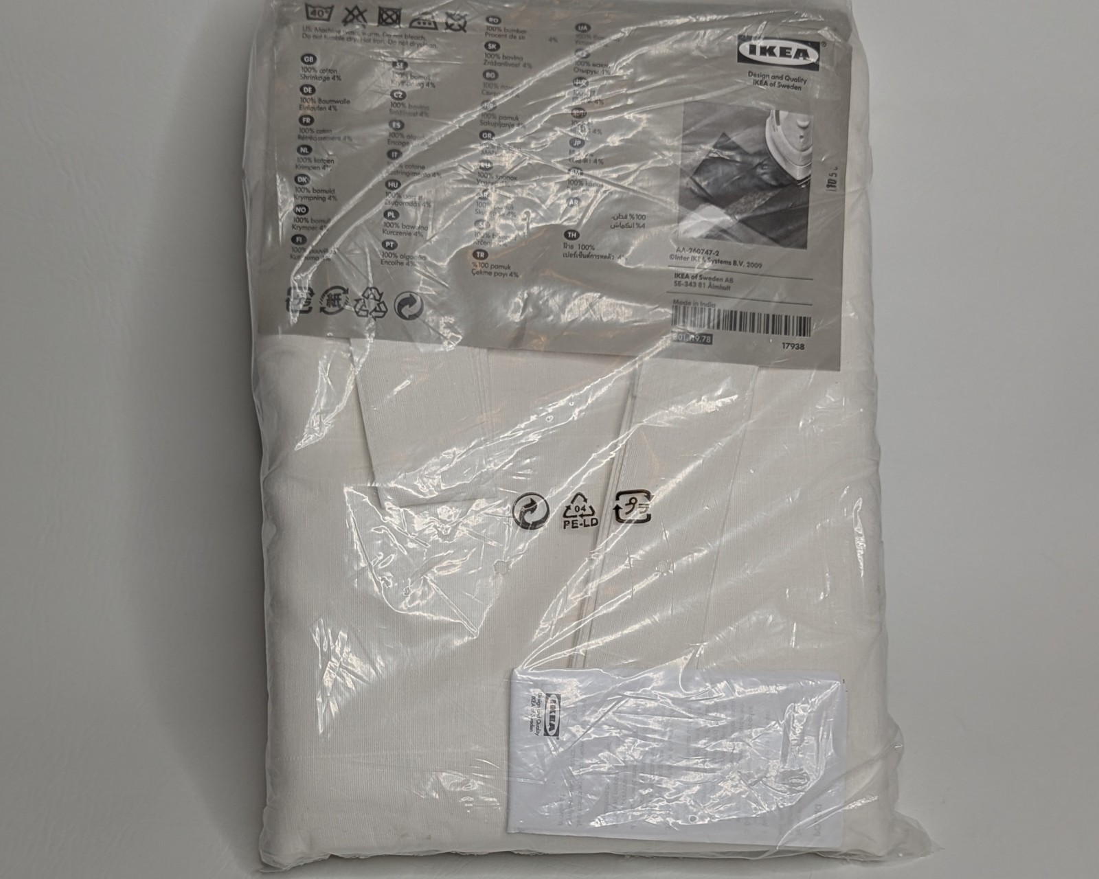 Ikea Lenda Curtains White 55″ x 98″ Set of 2 Panels Discontinued 301.119.78